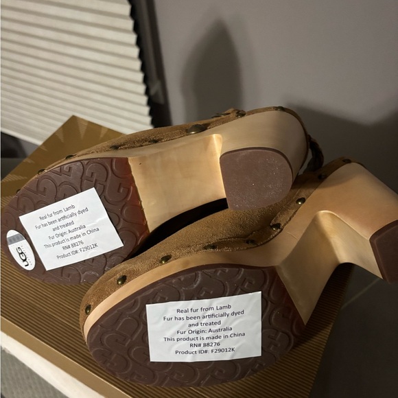 UGG Women's Brown Suede Mules with Buckle - Picture 2 of 3